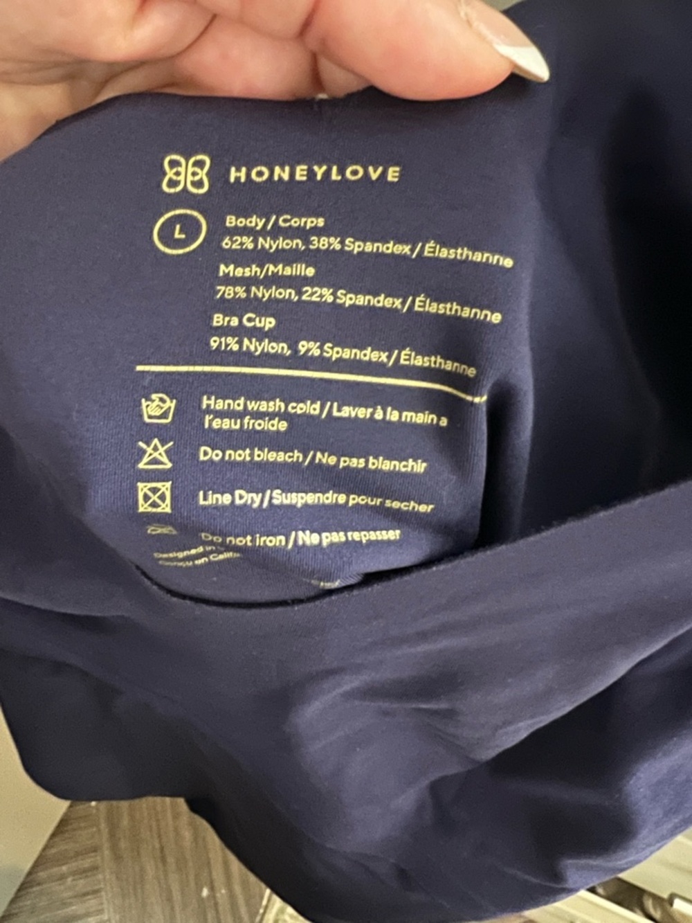 Honeylove LiftWear Tank Navy Blue Large - Picture 3 of 3